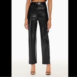Aritzia Wilfred Melina Super High Rise Vegan Leather Pant